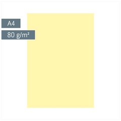 Multifunktionspapier Universalpapier | A4, 80 g/m², hellgelb, 50 Blatt
