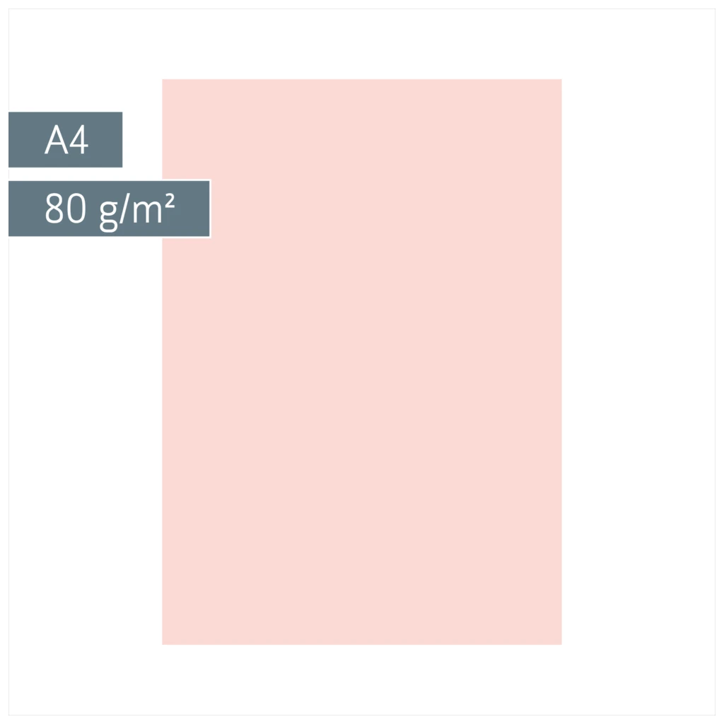 Multifunktionspapier Universalpapier | A4, 80 g/m², rosé, 50 Blatt