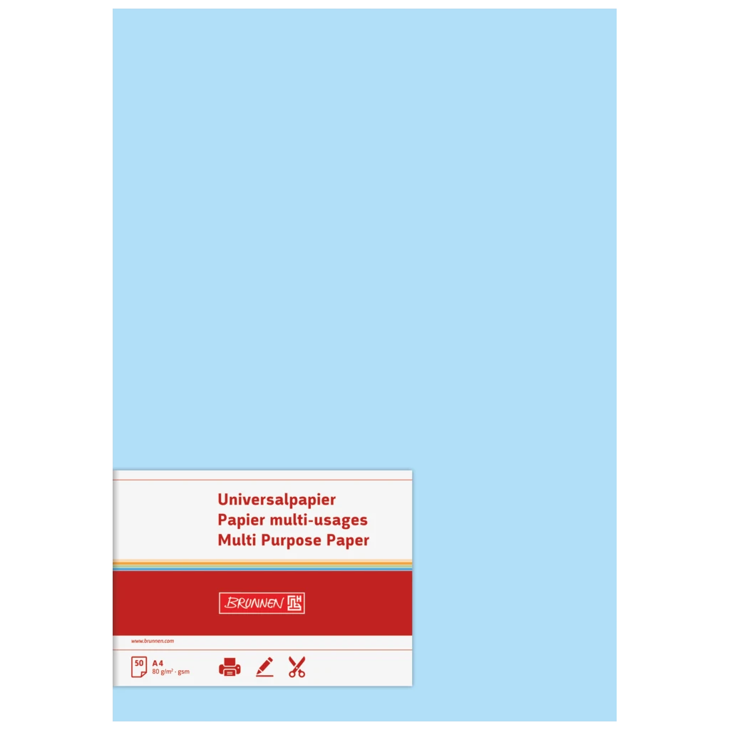 Multifunktionspapier Universalpapier | A4, 80 g/m², hellblau, 50 Blatt