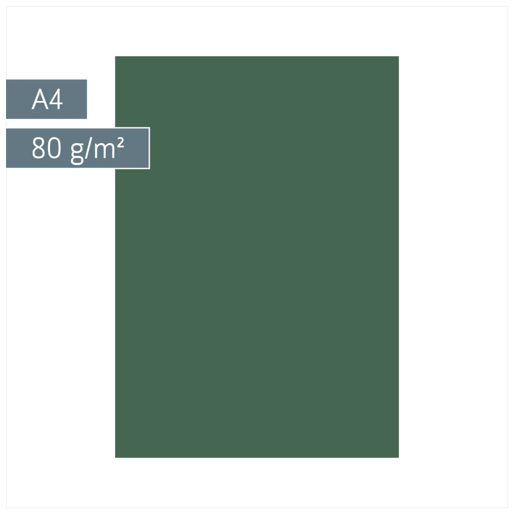 Multifunktionspapier Universalpapier | A4, 80 g/m², moosgrün, 50 Blatt