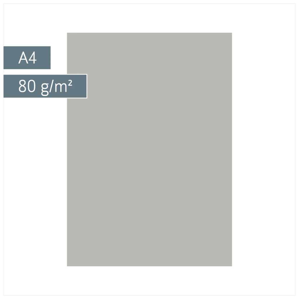 Multifunktionspapier Universalpapier | A4, 80 g/m², grau, 50 Blatt