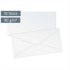 Briefumschläge Universalpapier | DIN lang, 80 g/m², perlweiß, 10 Stück