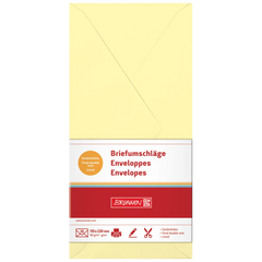 Briefumschläge Universalpapier | DIN lang, 80 g/m², hellgelb, 10 Stück