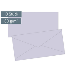 Briefumschläge Universalpapier | DIN lang, 80 g/m², lilac, 10 Stück