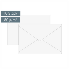 Briefumschläge Universalpapier | C6, 80 g/m², weiß, 10 Stück