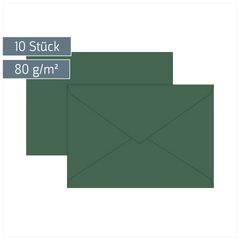 Briefumschläge Universalpapier | C6, 80 g/m², moosgrün, 10 Stück