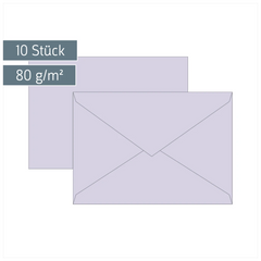 Briefumschläge Universalpapier | C6, 80 g/m², lilac, 10 Stück
