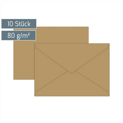 Briefumschläge Universalpapier | C6, 80 g/m², sand, 10 Stück
