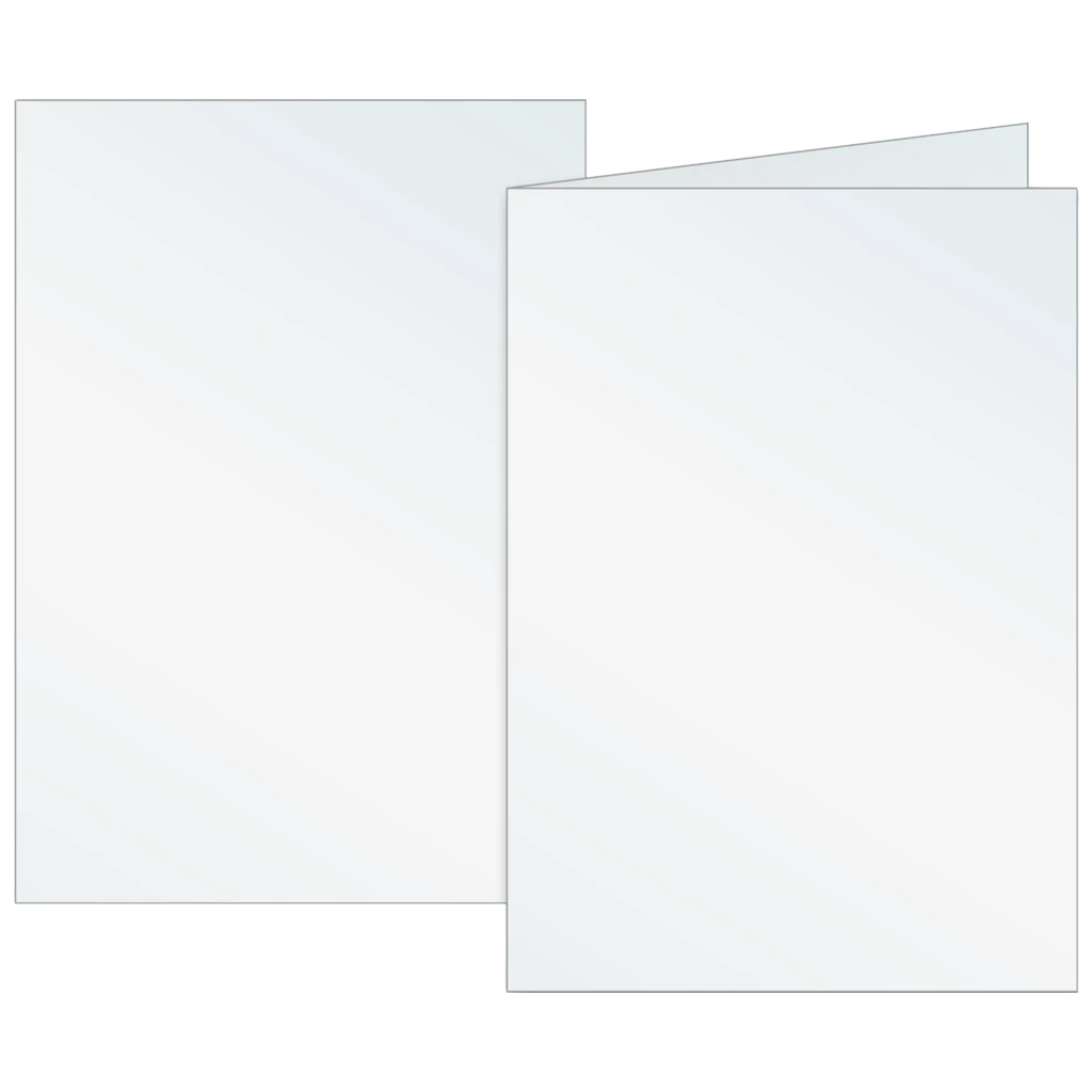 Klappkarten Universalpapier | A6, 105×150 mm, 160 g/m², perlweiß, 10 Stück
