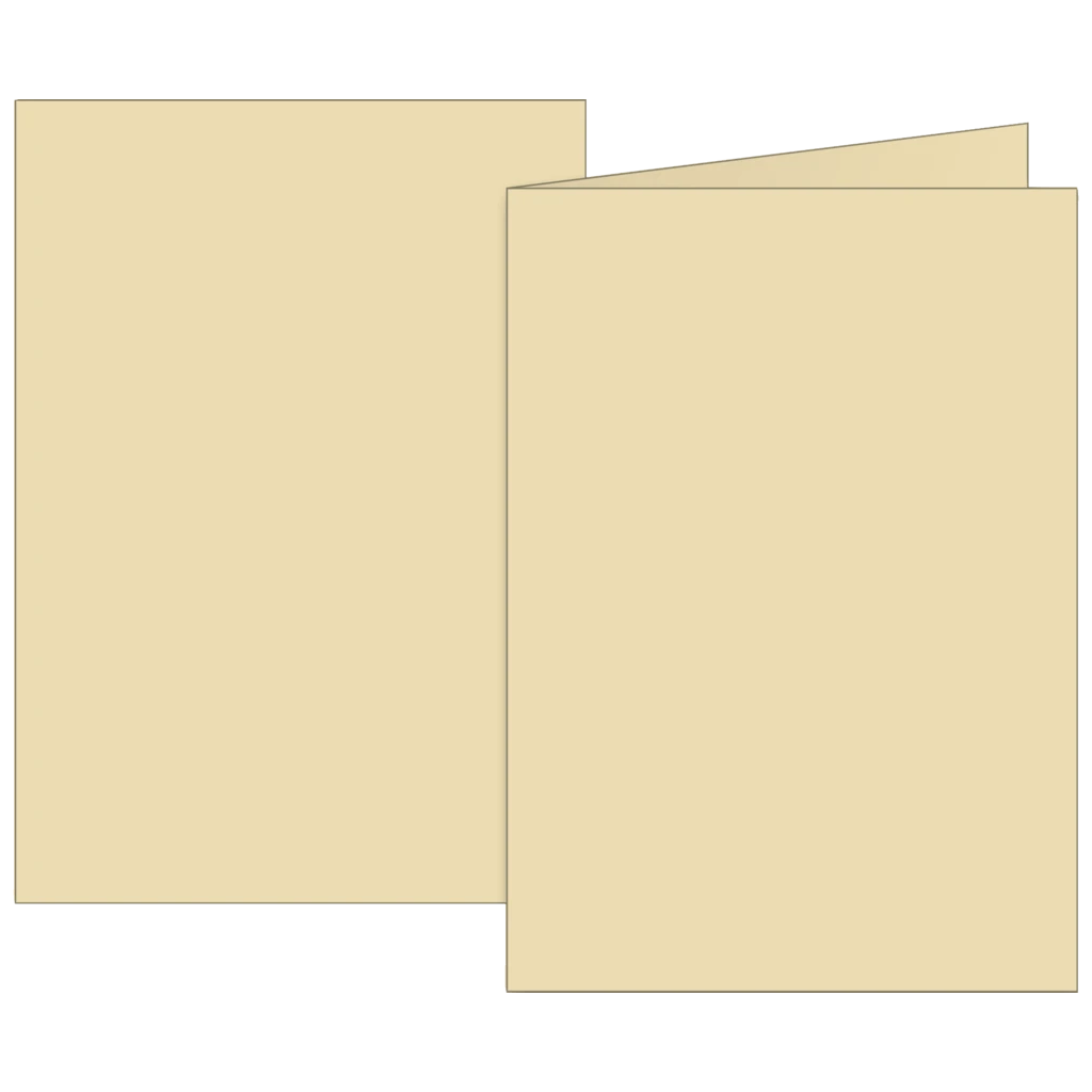 Klappkarten Universalpapier | A6, 105×150 mm, 160 g/m², chamois, 10 Stück