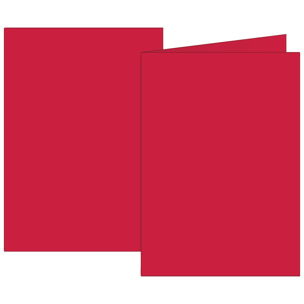 Klappkarten Universalpapier | A6, 105×150 mm, 160 g/m², mittelrot, 10 Stück