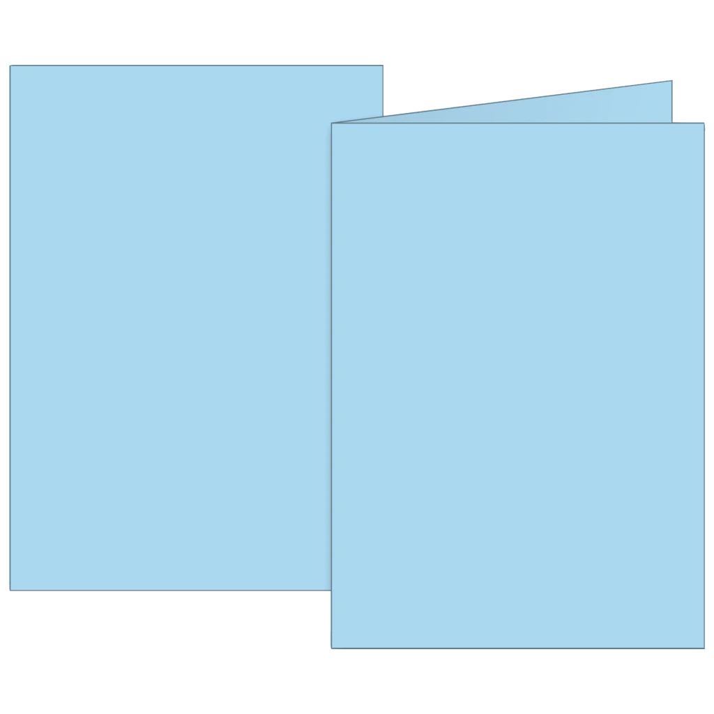 Klappkarten Universalpapier | A6, 105×150 mm, 160 g/m², hellblau, 10 Stück