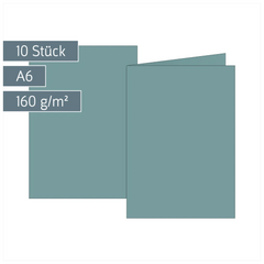 Klappkarten Universalpapier | A6, 105×150 mm, 160 g/m², petrol, 10 Stück