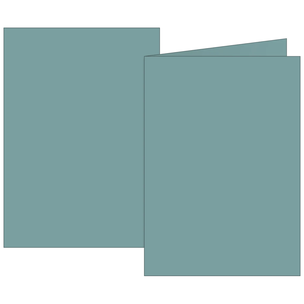 Klappkarten Universalpapier | A6, 105×150 mm, 160 g/m², petrol, 10 Stück
