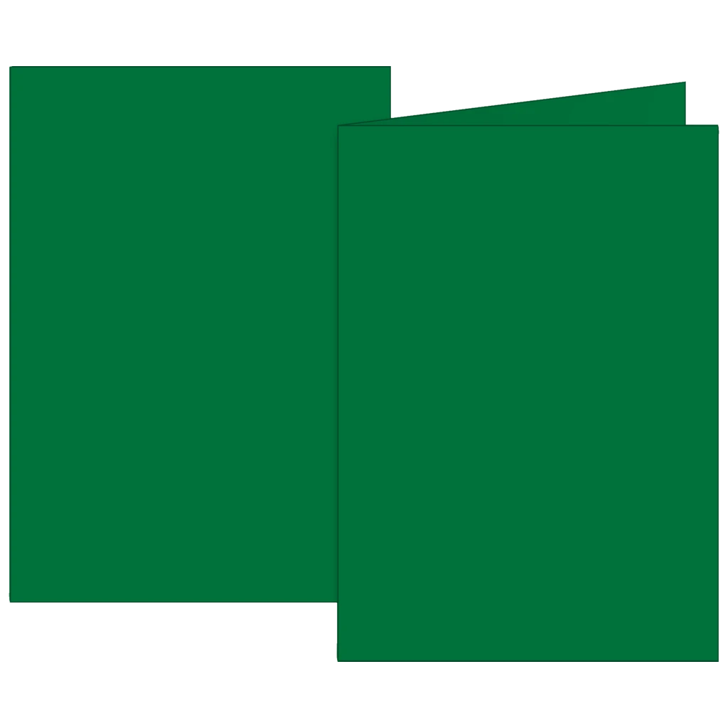 Klappkarten Universalpapier | A6, 105×150 mm, 160 g/m², dunkelgrün, 10 Stück