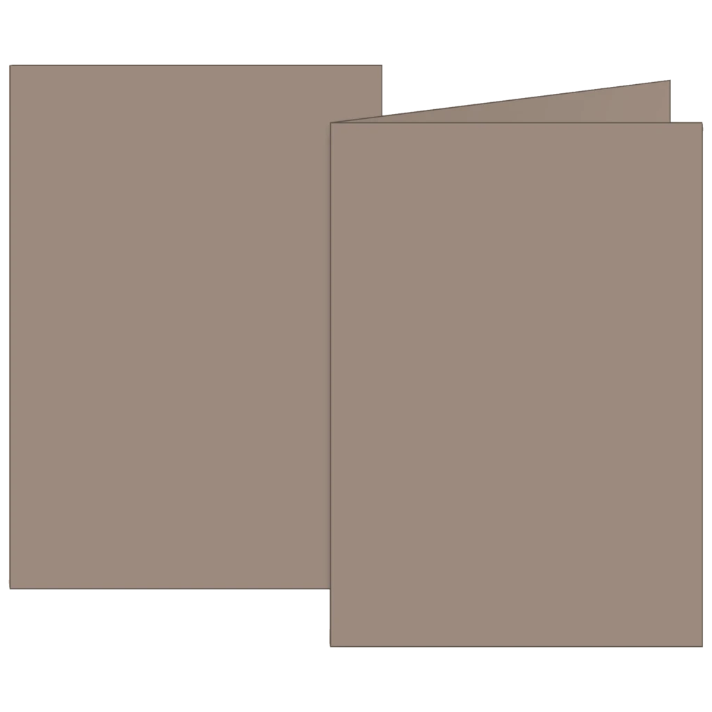 Klappkarten Universalpapier | A6, 105×150 mm, 160 g/m², taupe, 10 Stück