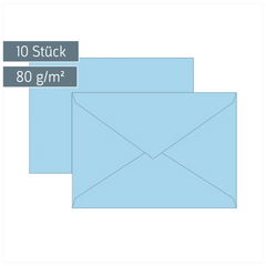 Briefumschläge Universalpapier | C5, 80 g/m², hellblau, 10 Stück