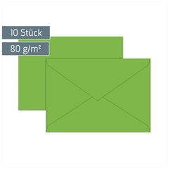 Briefumschläge Universalpapier | C5, 80 g/m², hellgrün, 10 Stück