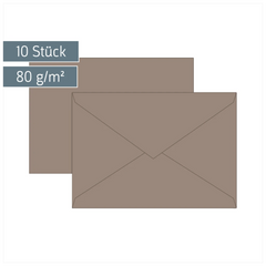Briefumschläge Universalpapier | C5, 80 g/m², taupe, 10 Stück