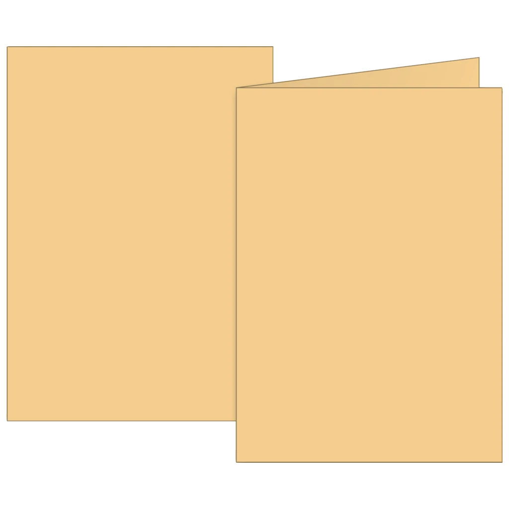 Klappkarten Universalpapier | B6, 200 g/m², honig, 10 Stück