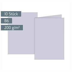 Klappkarten Universalpapier | B6, 200 g/m², lilac, 10 Stück