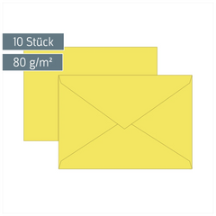 Briefumschläge Universalpapier | B6, 80 g/m², gelb, 10 Stück