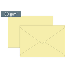 Briefumschläge Universalpapier | B6, 80 g/m², hellgelb
