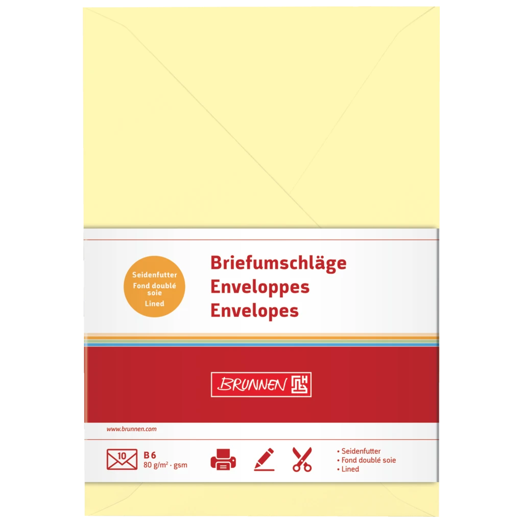 Briefumschläge Universalpapier | B6, 80 g/m², hellgelb
