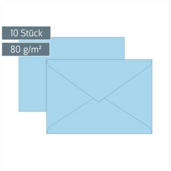 Briefumschläge Universalpapier | B6, 80 g/m², hellblau, 10 Stück