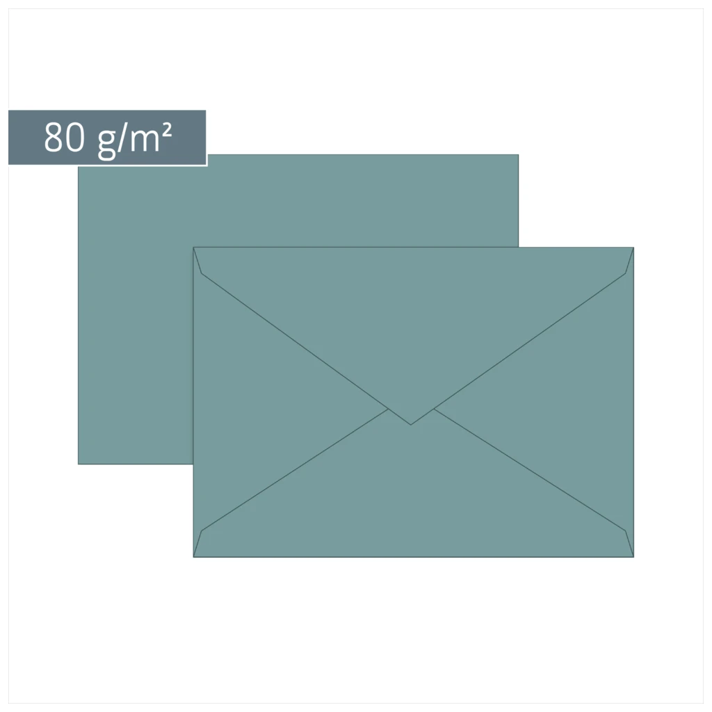 Briefumschläge Universalpapier | B6, 80 g/m², petrol