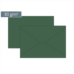 Briefumschläge Universalpapier | B6, 80 g/m², moosgrün