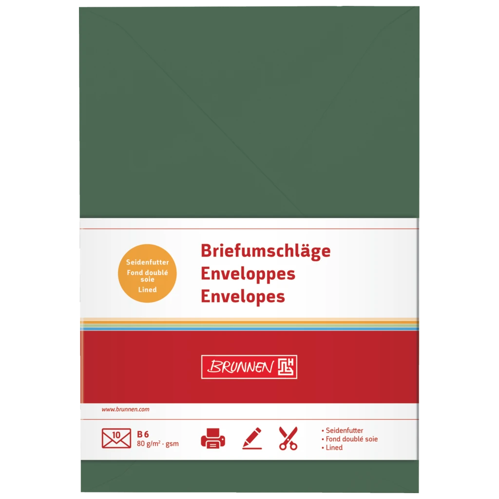 Briefumschläge Universalpapier | B6, 80 g/m², moosgrün