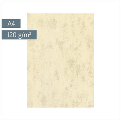Multifunktionspapier Universalpapier Marmor | A4, 120 g/m², chamois, 35 Blatt