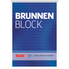 Briefblock „BRUNNEN-Block“ | A5, liniert, 50 Blatt, blau