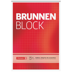 Briefblock „BRUNNEN-Block“ | A5, Lineatur 5, 50 Blatt, rot