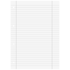Schulblock gelocht | A4, Lineatur 27, 50 Blatt, blau