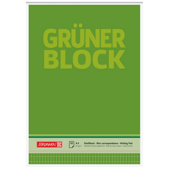 Briefblock „Grüner Block“ | A4, Lineatur 23, 50 Blatt, grün
