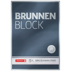 Briefblock Premium „BRUNNEN Block“ | A4, Lineatur 22, 50 Blatt, blau