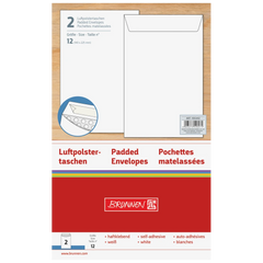 Luftpolstertaschen | 140×225 mm, 12, 75 g/m², weiß, 2 Stück