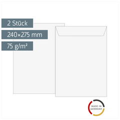 Luftpolstertaschen | 240×275 mm, 15, 75 g/m², weiß, 2 Stück