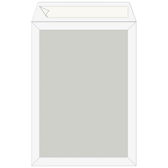 Versandtaschen mit Kartonrückwand | 176×250 mm, B5, 120 g/m², weiß, 5 Stück