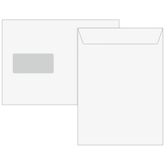 Versandtaschen mit Fenster | 162×229 mm, C5, 90 g/m², weiß, 100 Stück