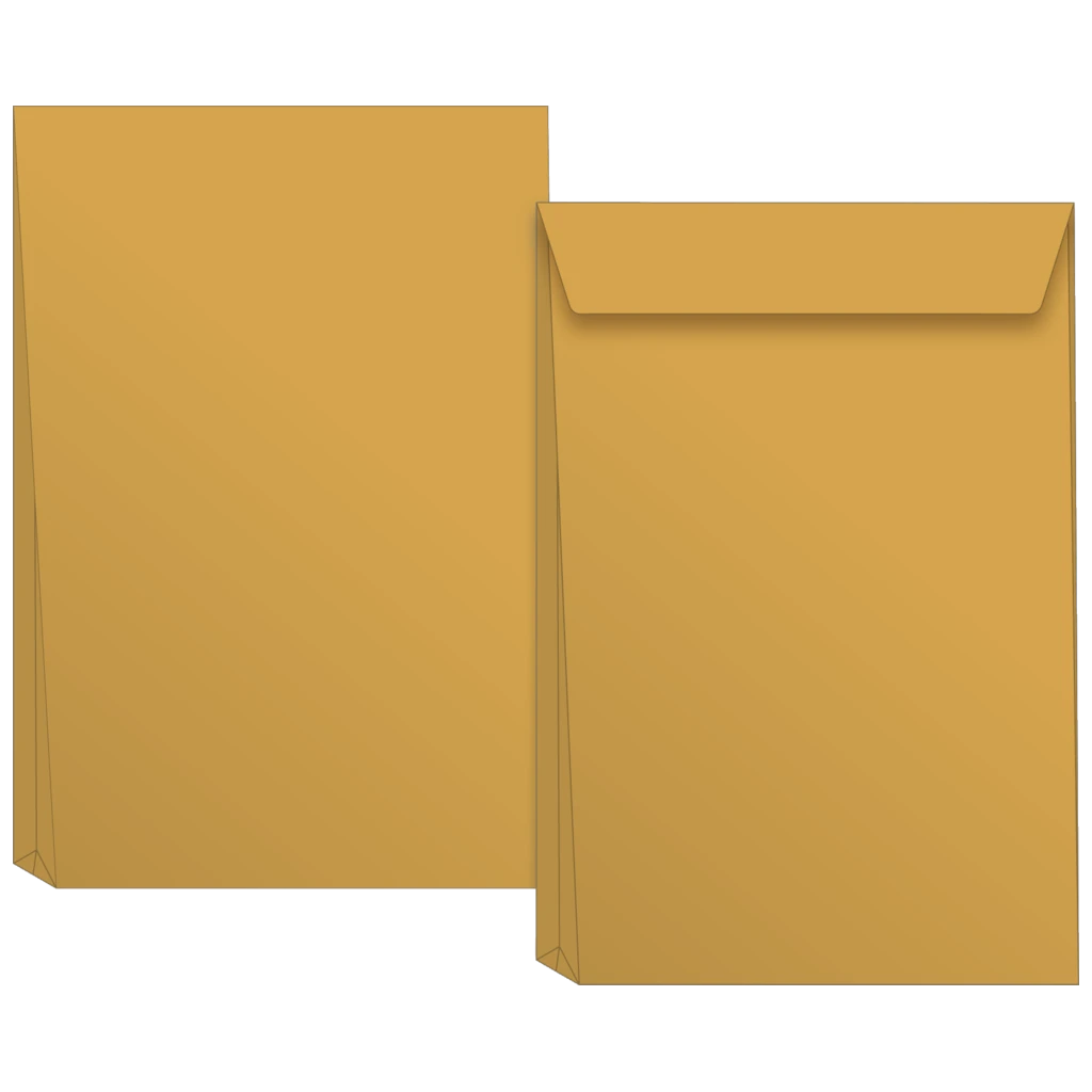 Versandtaschen mit Faltboden | 250×353 mm, B4, 130 g/m², braun, 50 Stück