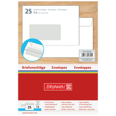 Briefumschläge mit Fenster | C6, weiß, 25 Stück