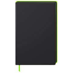 Notizbuch Premium Flexibook „Neon“ | A5, punktiert, neongrün/schwarz