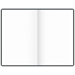 Notizbuch Premium Flexibook „Lack“ | A5, punktiert, schwarz