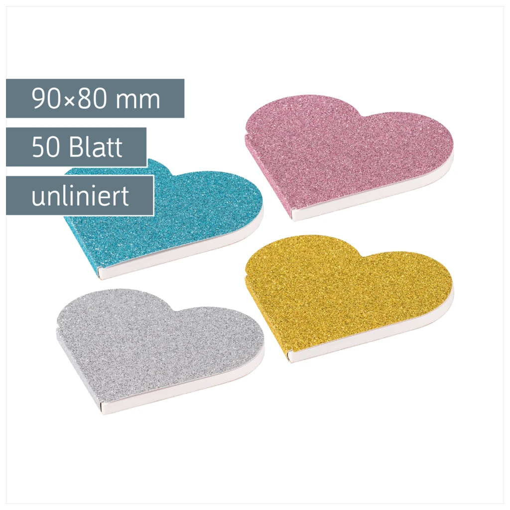 Effektblock „Glitzer“ | unliniert, 50 Blatt, sortiert