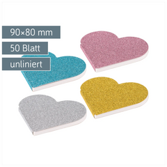 Effektblock „Glitzer“ | unliniert, 50 Blatt, sortiert