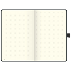 Notizbuch Kompagnon Metallic | A5, punktiert, Gummizugverschluss, silber
