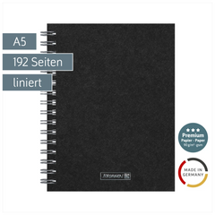 Notizbuch Premium Wire | A5, liniert, schwarz